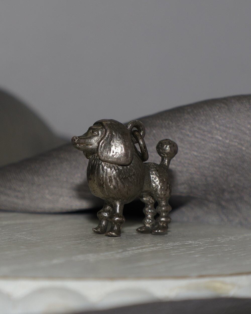 Vintage Mexico Sterling Silver Poodle Dog Charm 8.2G / 0.8in